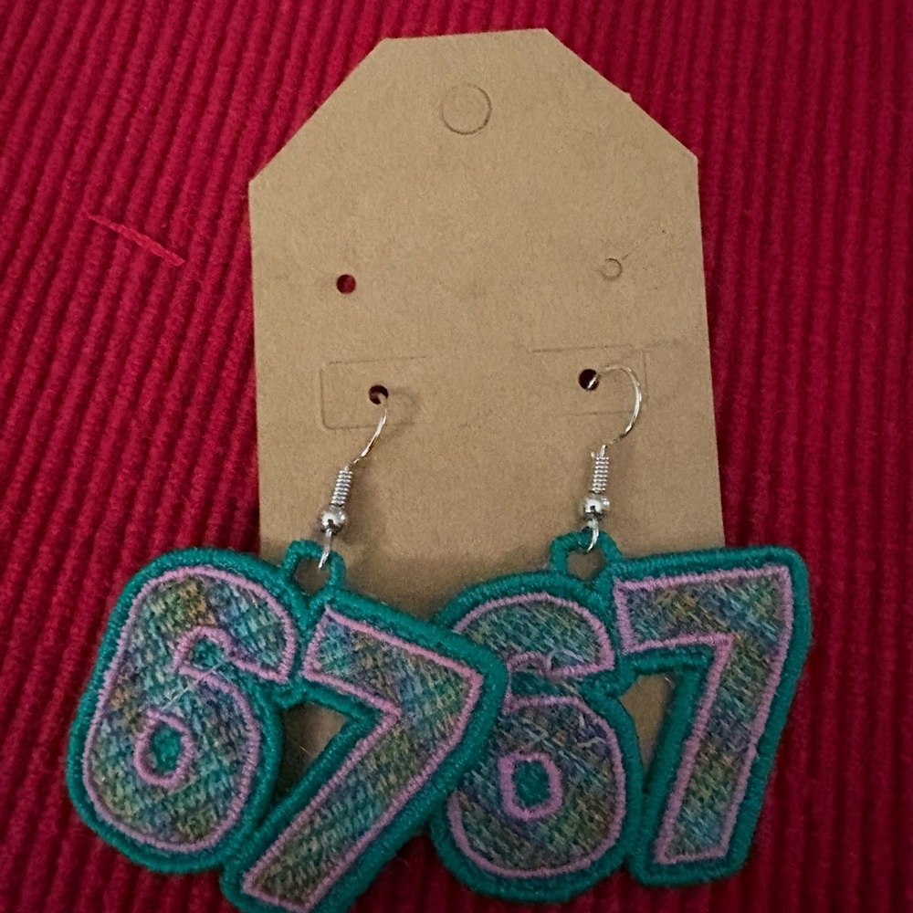 Colorful Number Earrings